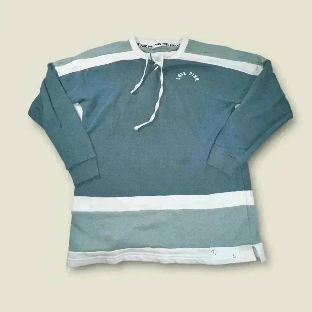 PINK Victoria's Secret Oversize Thick Tee Hockey Style Women's Small